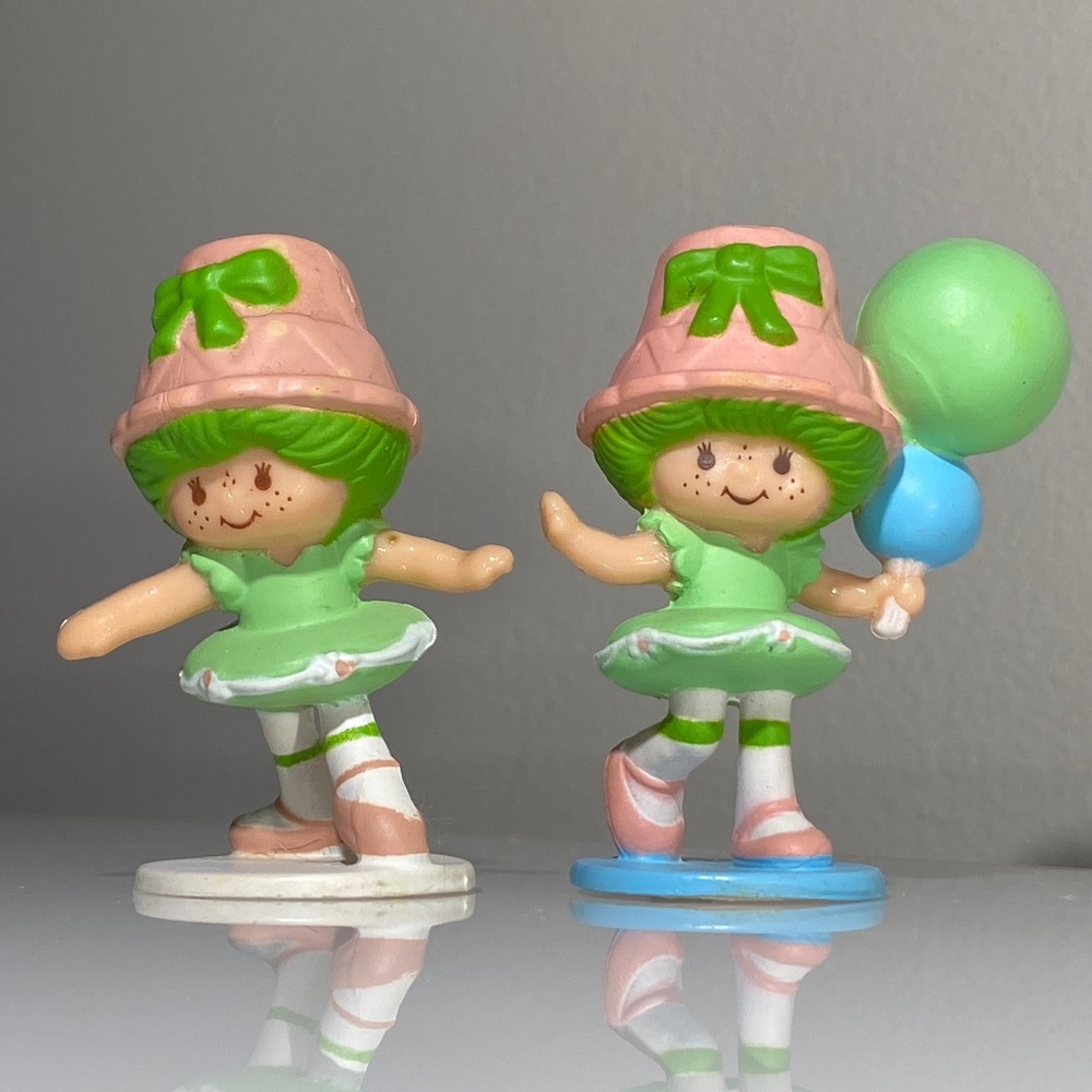 Vintage Strawberry Shortcake 'Lime Chiffon' PVC Figurines  -  1982